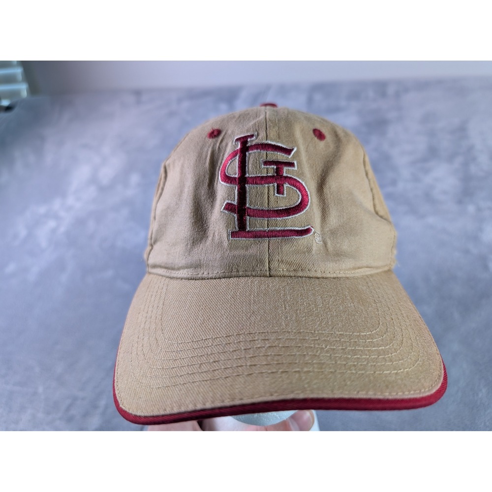 St Louis Cardinals Budweiser Hat Tan Red Adjustable Baseball Cap BDA 100% Cotton